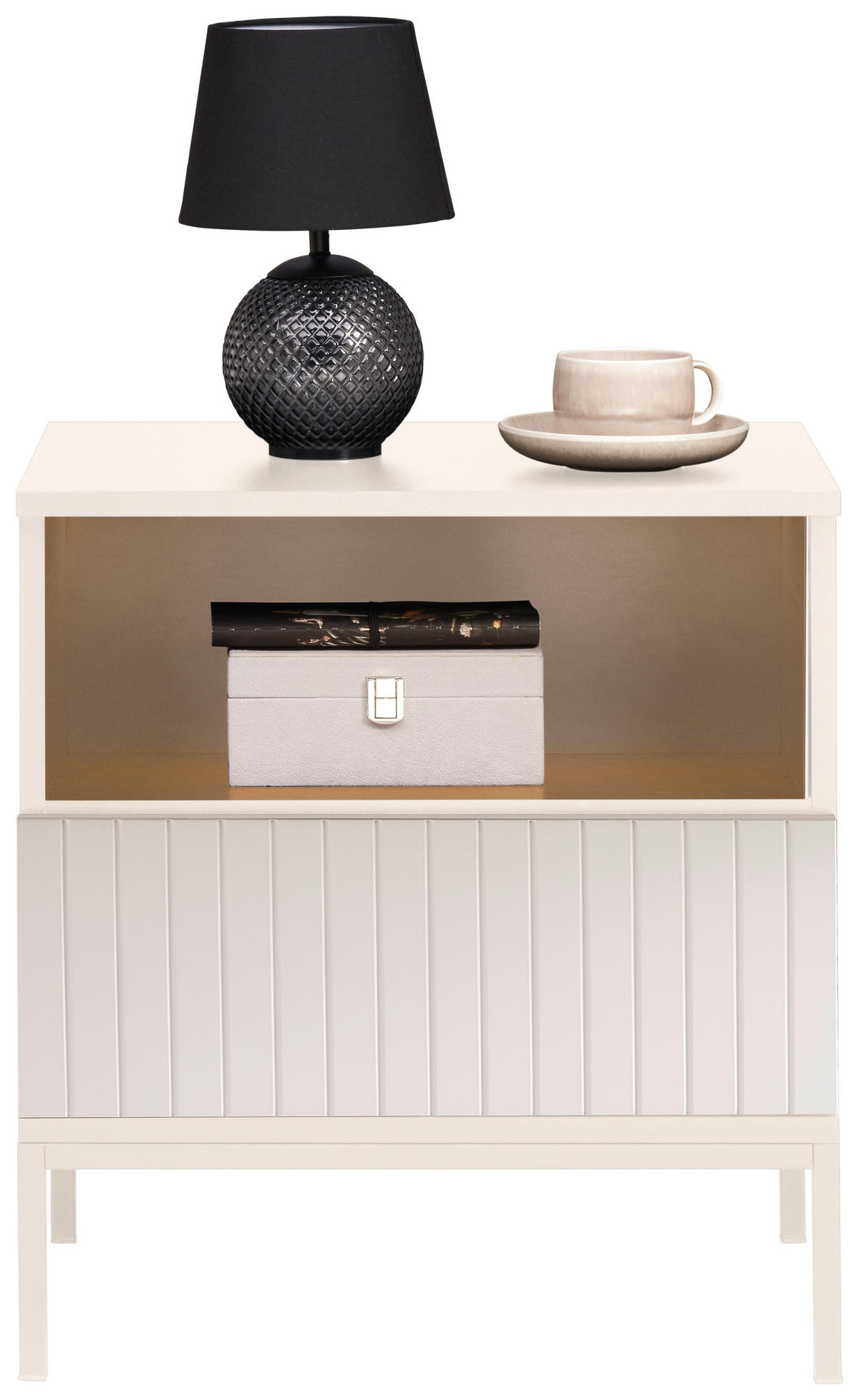 NACHTSCHRANK 51,6/56/38 cm  - Kaschmir, KONVENTIONELL, Holzwerkstoff (51,6/56/38cm) - Voleo