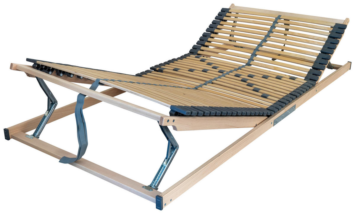 LATTENROST 90/200 cm Kopfteil, Fußteil, Mittelzone verstellbar, Birke  - Birkefarben, Basics, Holz (90/200cm) - Boxxx