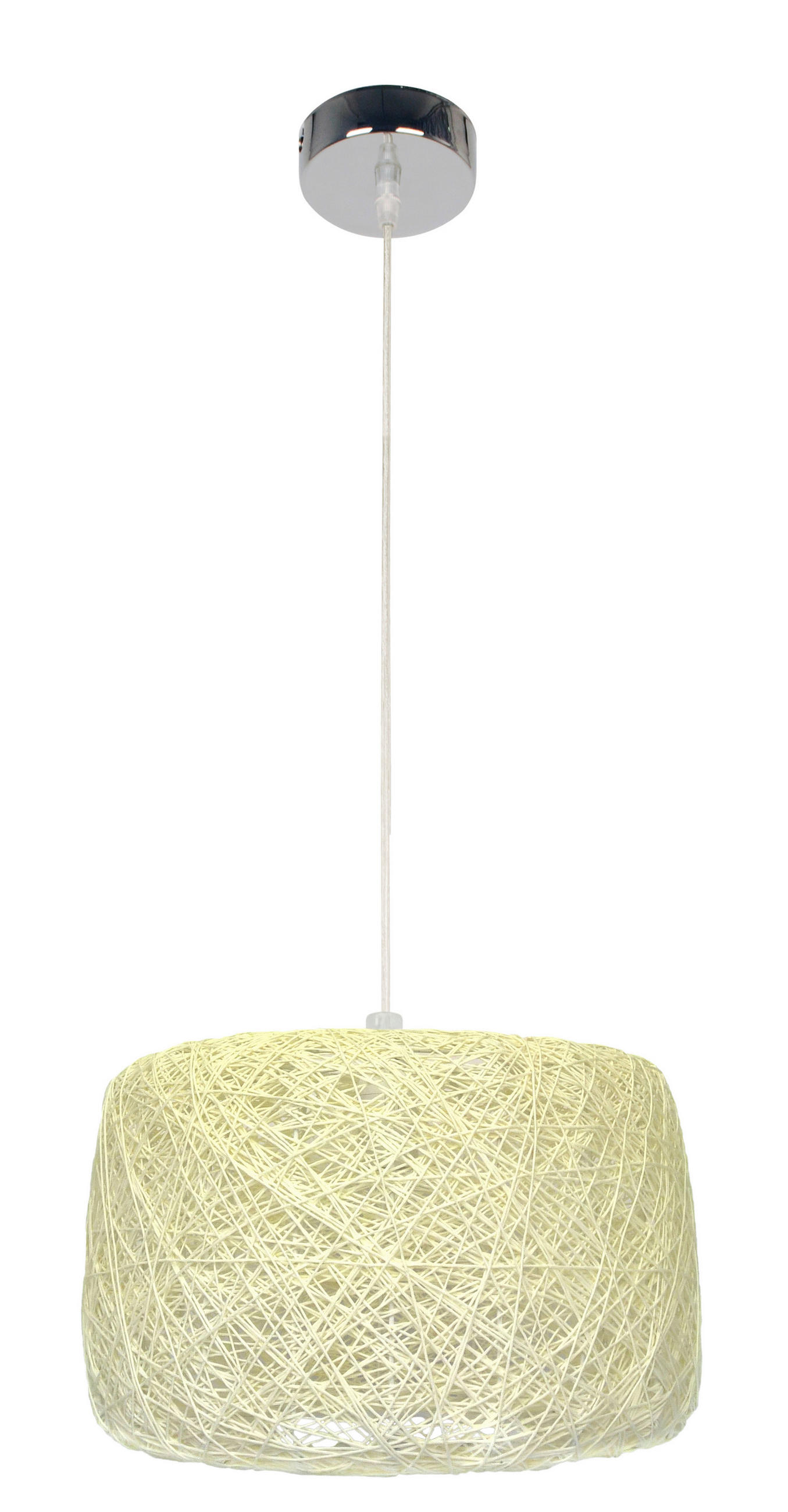 PENDELLEUCHTE Panda 35/35/110 cm   - Creme, Natur, Textil (35/35/110cm)