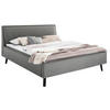 POLSTERBETT 140/200 cm  in Hellgrau  - Hellgrau/Schwarz, KONVENTIONELL, Holz/Textil (140/200cm) - Livetastic