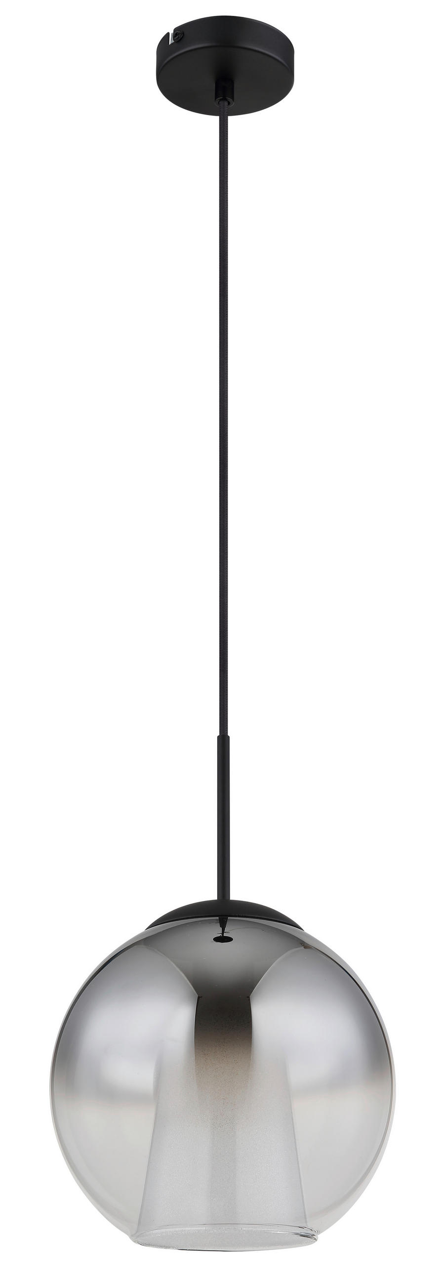 HÄNGELEUCHTE 25/120 cm    - Klar/Schwarz, Basics, Glas/Textil (25/120cm) - Globo