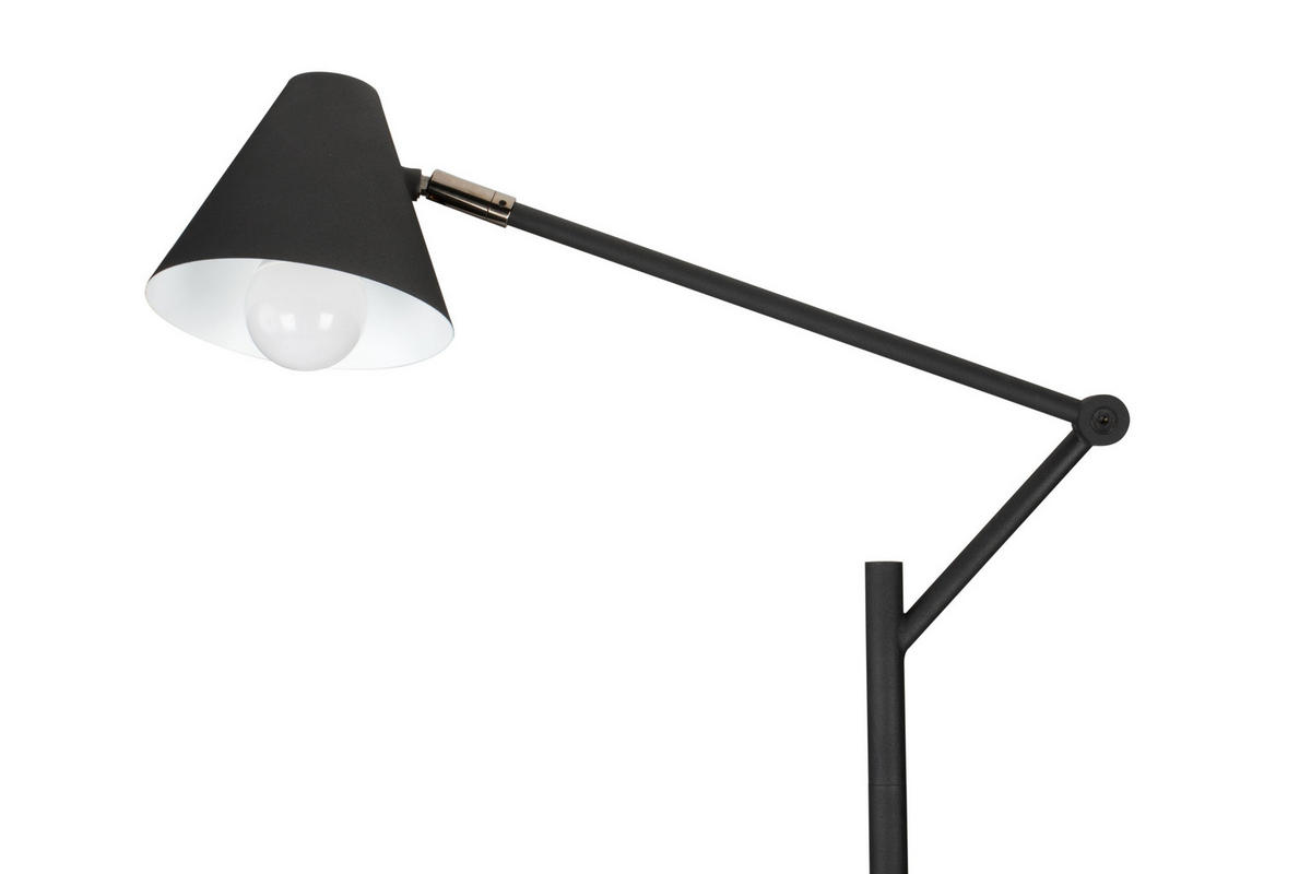STOJACÍ LAMPA, 50/25/130-158 cm - černá, Konvenční, kov (50/25/130-158cm) - Novel
