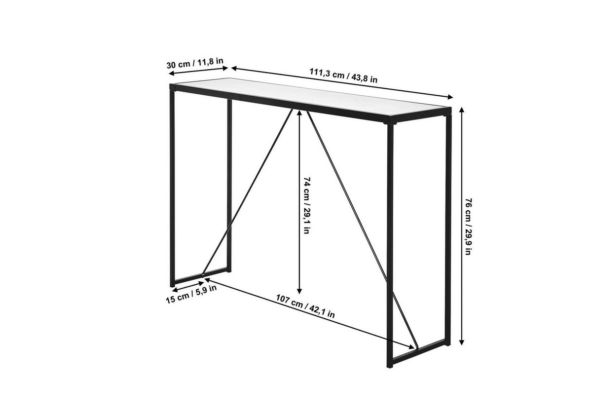KONSOLENTISCH Goldfarben, Transparent  - Transparent/Goldfarben, KONVENTIONELL, Glas/Metall (111/30/76cm) - Livetastic