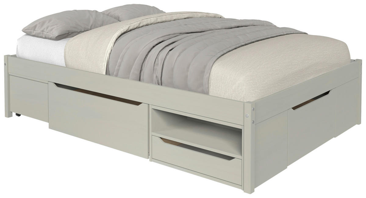 TÁROLÓS ÁGY 90/200 cm  taupe  - natúr színű/taupe, Modern, faalapú anyag/fa (90/200cm) - MID.YOU