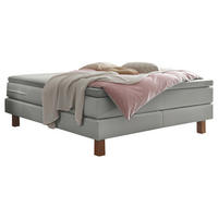 BOXSPRINGBETT 140/200 cm  in Grau, Eiche Bianco  - Eiche Bianco/Grau, KONVENTIONELL, Holz/Textil (140/200cm) - Hasena