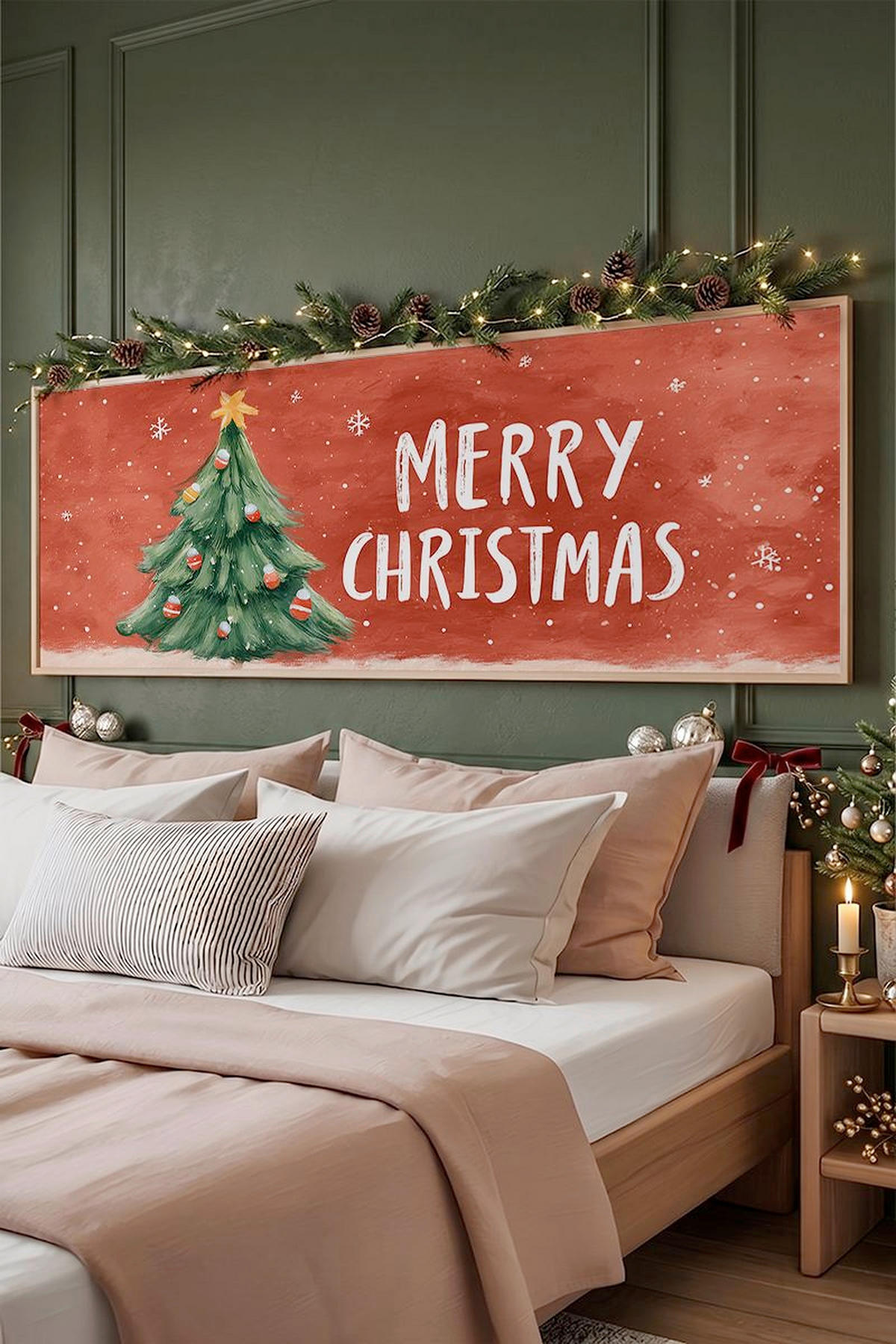 LEINWANDBILD Multicolor 120/50 cm  - Beige/Multicolor, Basics, Holz (120/50cm) - X-Mas