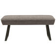 HOCKERBANK 118/50/51 cm   - Hellbraun/Schwarz, Design, Textil/Metall (118/50/51cm) - Dieter Knoll