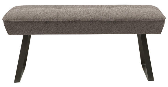 HOCKERBANK 118/50/51 cm   - Hellbraun/Schwarz, Design, Textil/Metall (118/50/51cm) - Dieter Knoll
