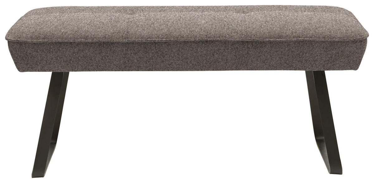 HOCKERBANK 118/50/51 cm   - Hellbraun/Schwarz, Design, Textil/Metall (118/50/51cm) - Dieter Knoll