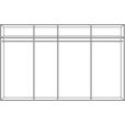 SCHWEBETÜRENSCHRANK 315/210/62 cm 3-türig  - Alufarben/Weiß, Design, Glas/Holzwerkstoff (315/210/62cm) - Carryhome