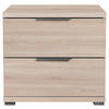 NACHTSCHRANK 46/43/42 cm  - Alufarben/Sonoma Eiche, KONVENTIONELL, Holzwerkstoff/Kunststoff (46/43/42cm) - Boxxx