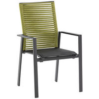 GARTENSTUHL Aluminium Anthrazit, Grün  - Anthrazit/Grün, Basics, Textil/Metall (61/95/65cm)