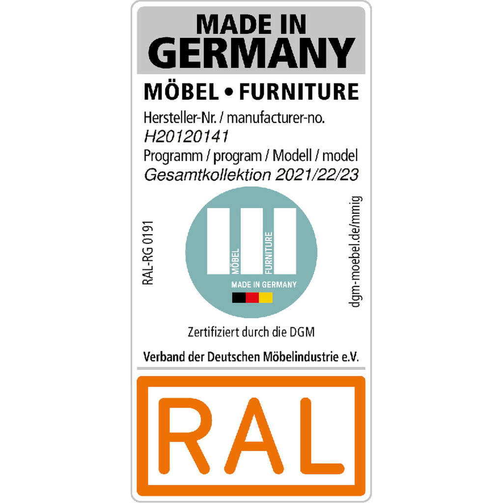 Thumbnail - Novel Badezimmer Nv.076, Dunkelgrau, Holzwerkstoff, 2 Schubladen, 91.2 cm, Goldenes M, Made in Germany, hängend, Zusatza...
