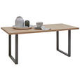ESSTISCH - Eiche Artisan/Grau, Design, Holzwerkstoff/Metall (180/90/74cm) - Hom`in