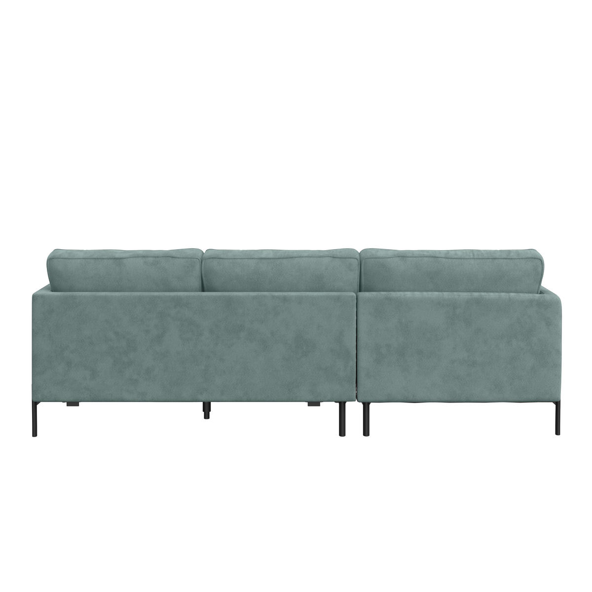 HÖRNSOFFA i flatväv turkos  - turkos/svart, Trend, metall/textil (154/232cm) - Livetastic