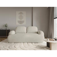 2-SITZER-SOFA Sevilla Plus Bouclé Creme  - Creme/Schwarz, Design, Kunststoff/Textil (210/92/110cm) - MID.YOU