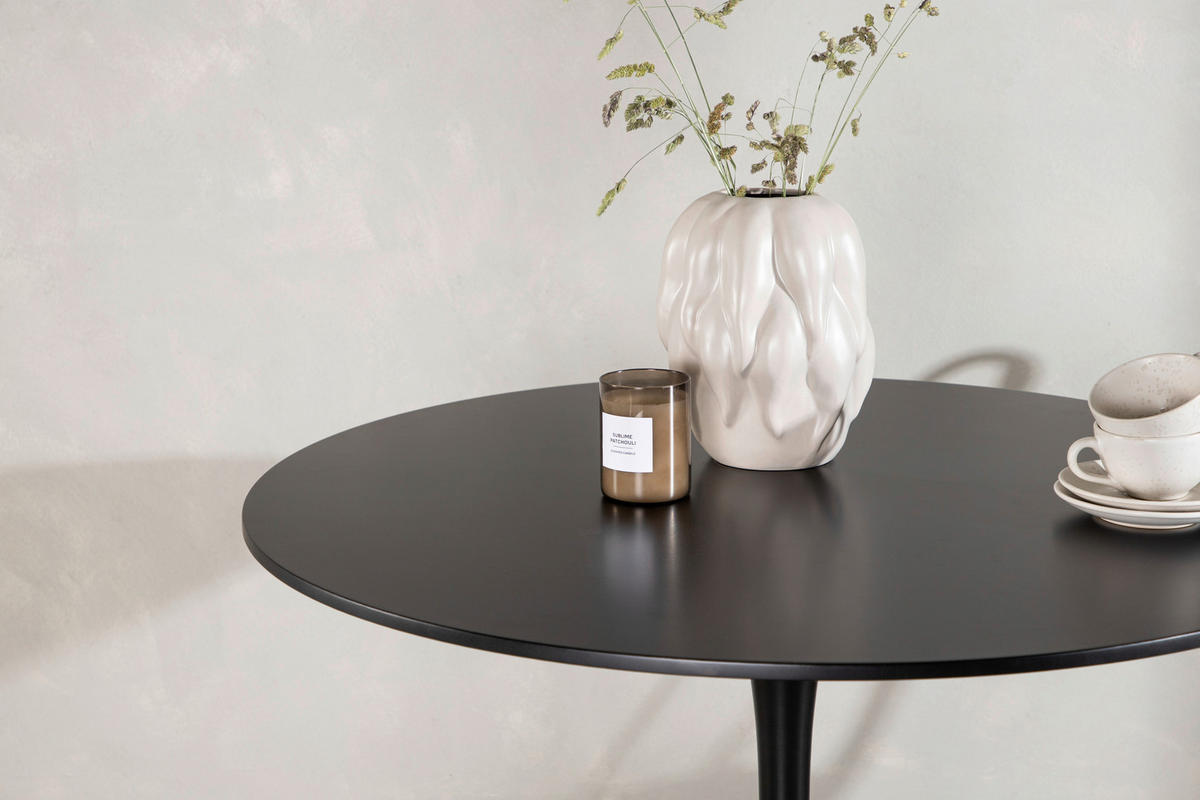 ESSTISCH in Metall, Holzwerkstoff 100/100/74 cm  - Schwarz, Design, Holzwerkstoff/Metall (100/100/74cm) - Livetastic