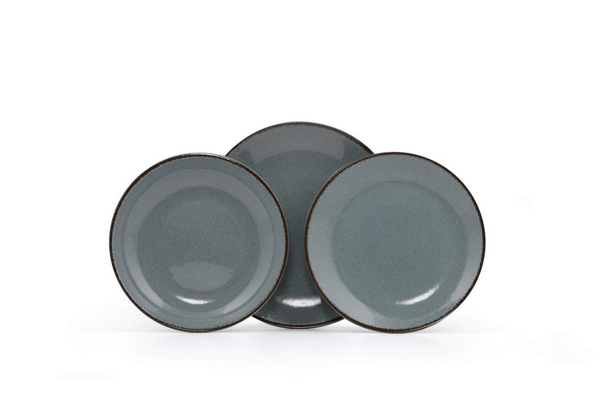 KOMBISERVICE Blau 18-teilig 6 Personen  - Blau, Basics, Keramik (25/25/3cm) - P & B