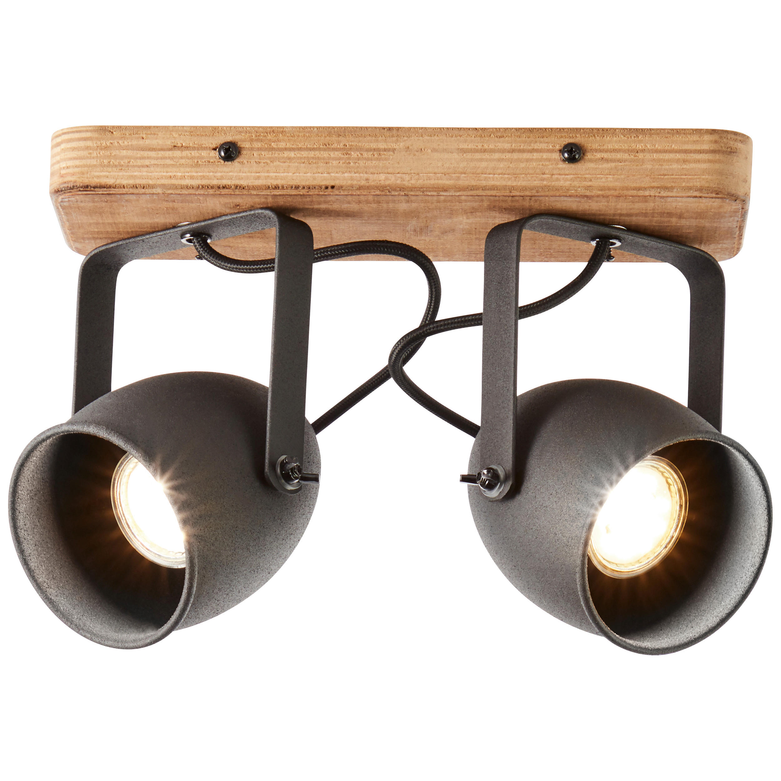 STRAHLER 30/21/13 cm   - Hellbraun/Schwarz, LIFESTYLE, Holz/Metall (30/21/13cm)