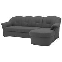ECKSCHLAFSOFA in Webstoff Grau  - Schwarz/Grau, KONVENTIONELL, Kunststoff/Textil (233/142cm) - MID.YOU