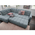 ECKSOFA  in Webstoff Hellblau  216/302 cm  - Schwarz/Hellblau, Design, Holz/Textil (216/302cm) - Xora