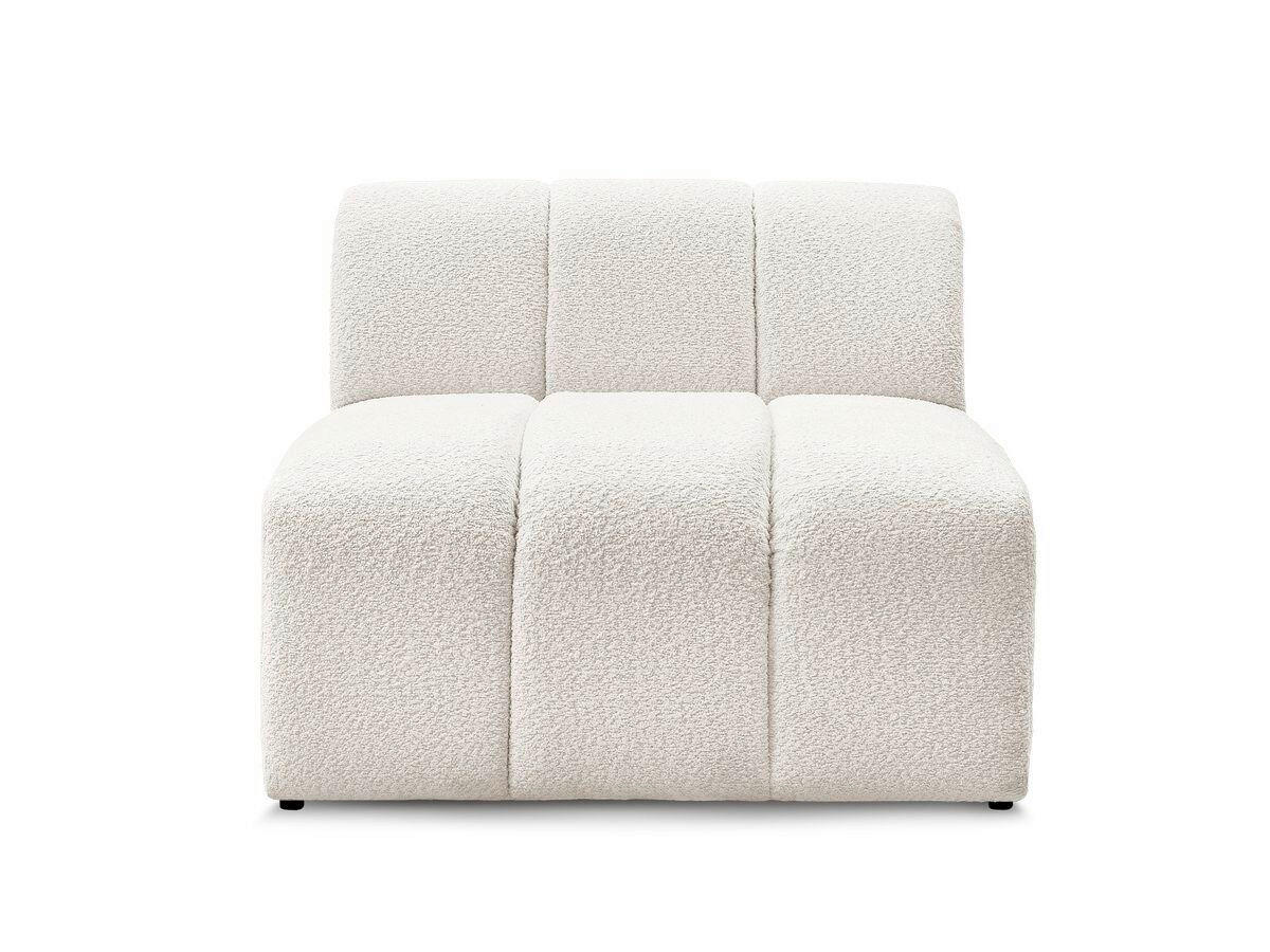 SOFAELEMENT ANNECY Bouclé Weiß  - Schwarz/Weiß, MODERN, Kunststoff/Textil (91/72/91cm)