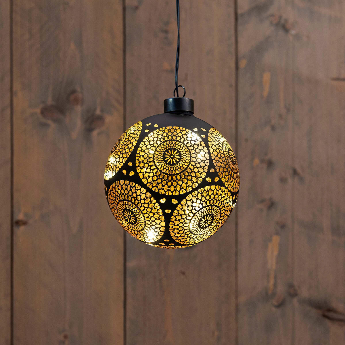 LED-DEKOLEUCHTE 12 cm  - Goldfarben/Schwarz, Basics, Glas (12cm) - X-Mas