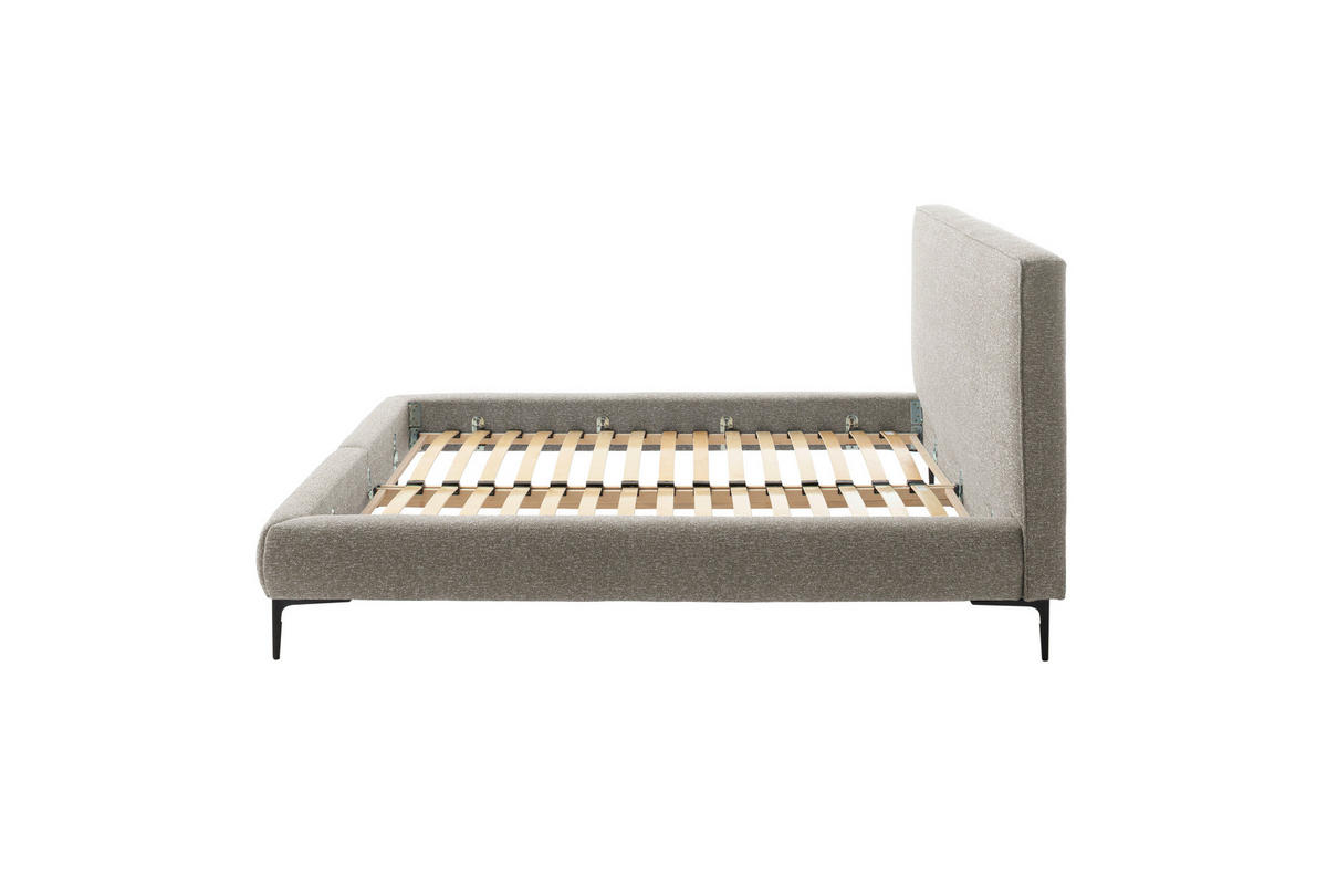ČALÚNENÁ POSTEĽ, 180/200 cm, krémová, čierna - čierna/krémová, Modern, kov/kompozitné drevo (180/200cm) - MID.YOU