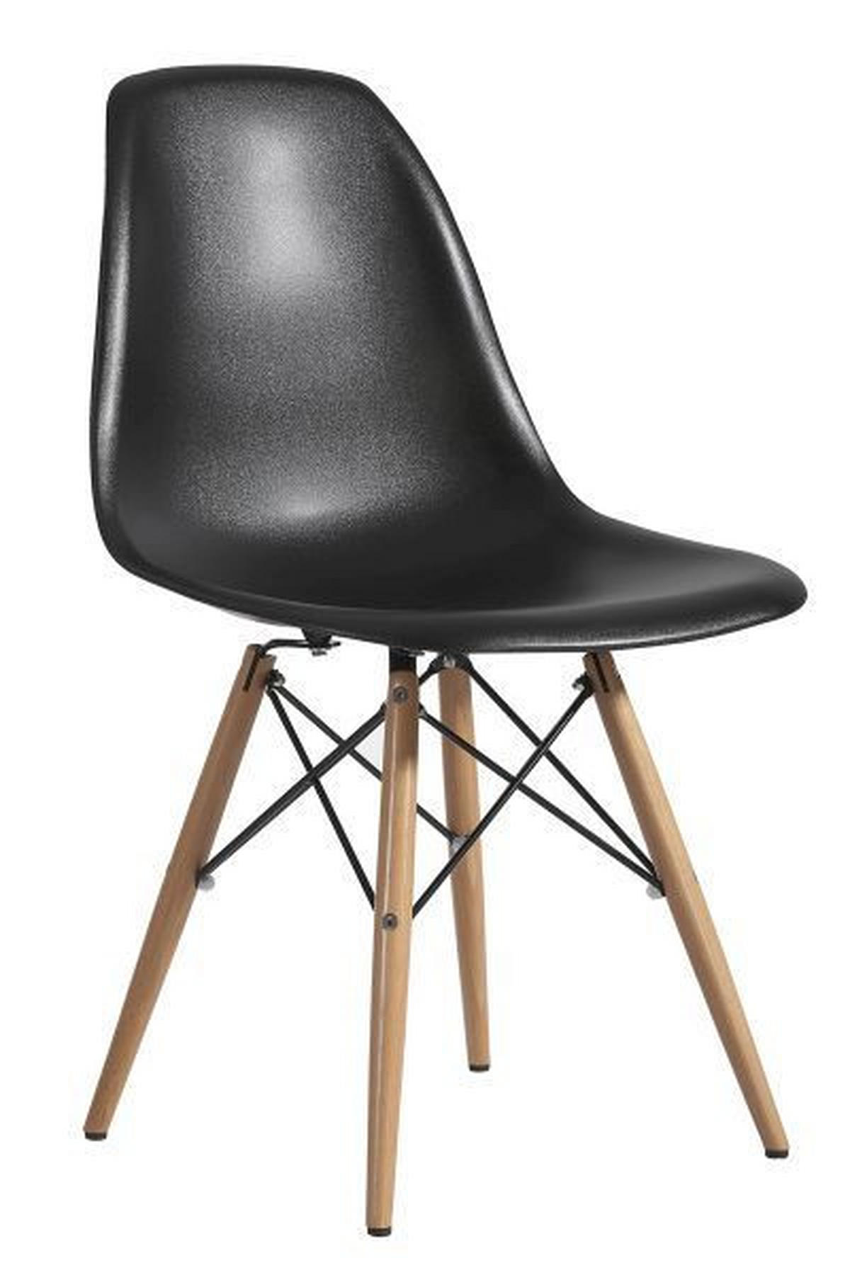 STOLICA  crna       - boja bukve/crna, Dizajnerski, drvo/metal (54/81/47cm) - Novel