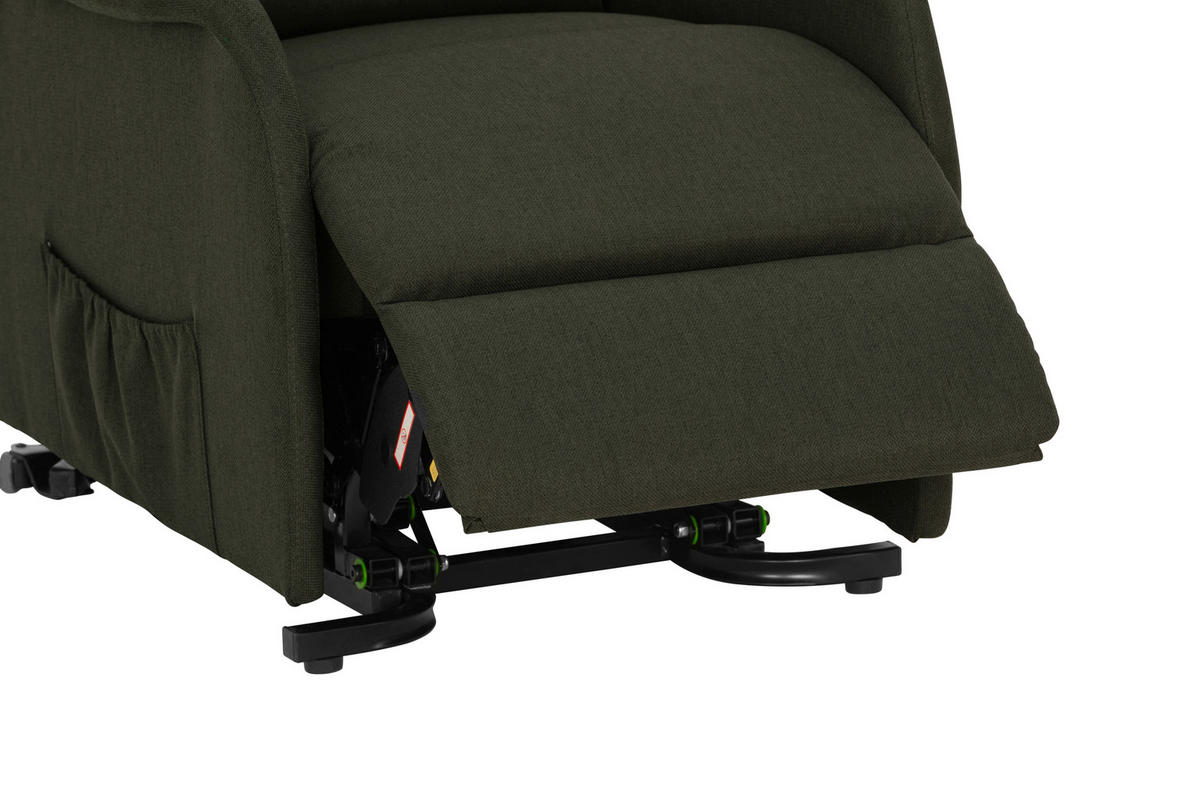 FERNSEHSESSEL Webstoff Grün  - Schwarz/Grün, KONVENTIONELL, Textil/Metall (68/103-80/93-158cm) - P & B