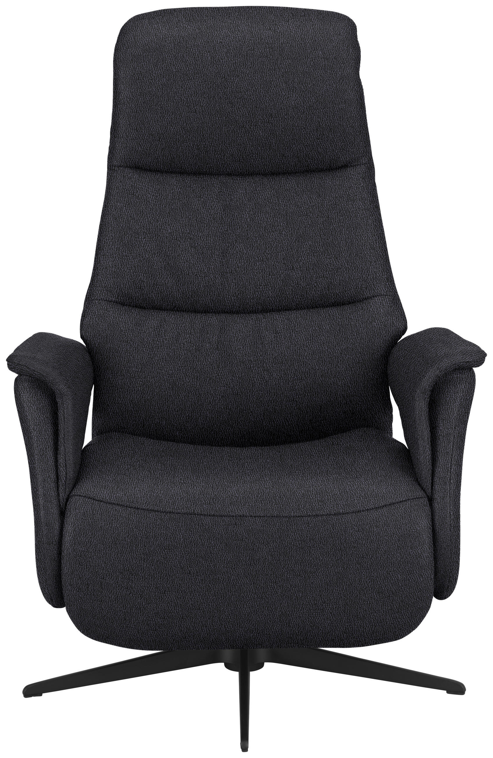 RELAXSESSEL Echtleder    - Anthrazit/Schwarz, Design, Leder/Metall (74/105/83cm) - Welnova
