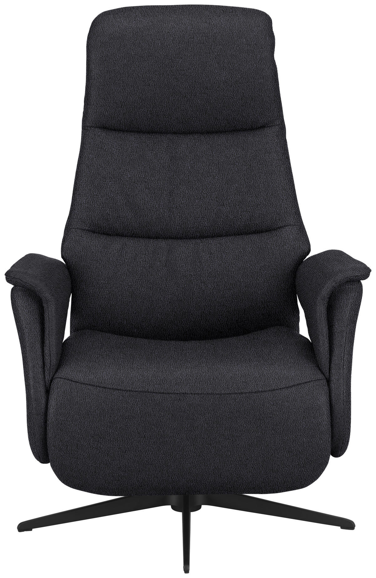 RELAXSESSEL in Leder Anthrazit  - Anthrazit/Schwarz, Design, Leder/Metall (74/105/83cm) - Welnova