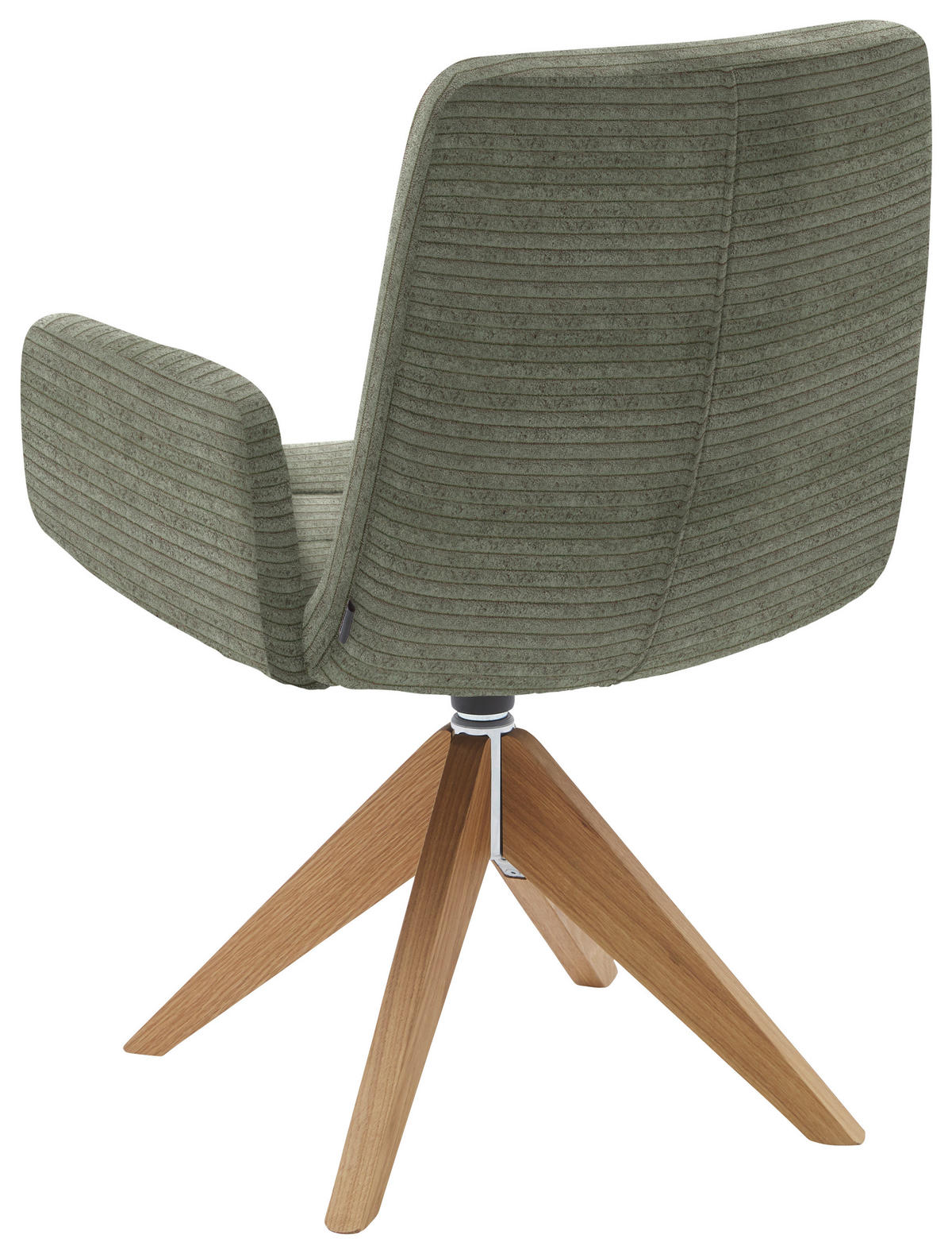 ARMLEHNSTUHL  in Cord  - Graugrün/Naturfarben, Design, Holz/Textil (61/88/66cm) - Dieter Knoll