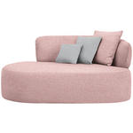 RÉCAMIERE  in Flachgewebe Grau, Altrosa  - Schwarz/Altrosa, MODERN, Kunststoff/Textil (166/86/105cm) - Hom`in