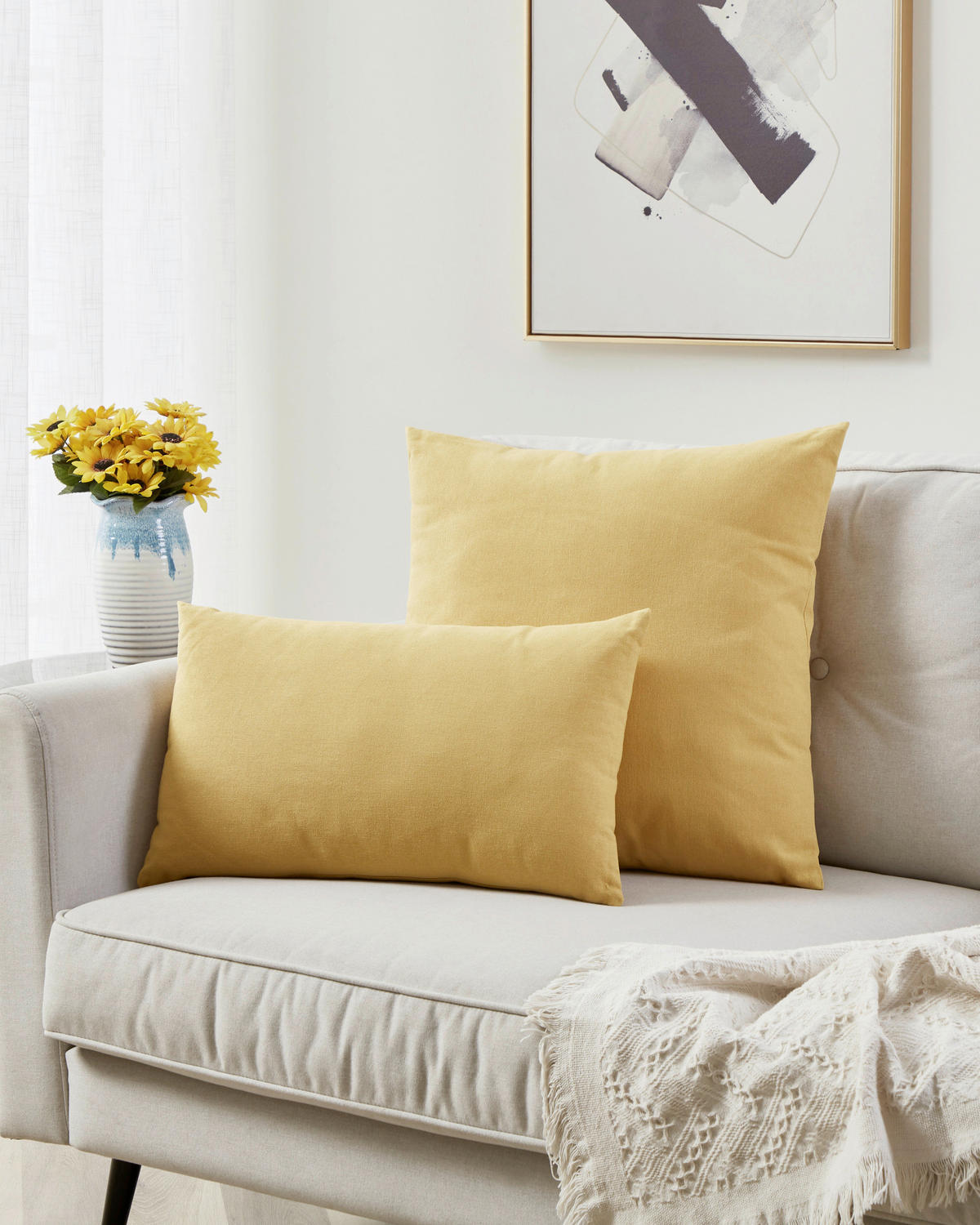 ZIERKISSEN  30/45 cm   - Senfgelb, Basics, Textil (30/45cm) - Eglo