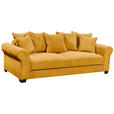 SCHLAFSOFA in Cord Gelb  - Gelb/Schwarz, KONVENTIONELL, Kunststoff/Textil (247/95/125cm) - Hom`in