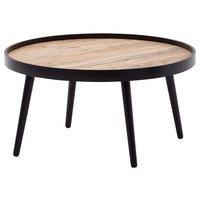COUCHTISCH 76/76/40 cm rund Schwarz  - Schwarz, MODERN, Holz/Holzwerkstoff (76/76/40cm) - MID.YOU