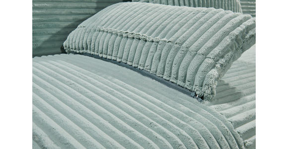 SCHLAFSOFA Cord Pastellgrün Rückenkissen, Armlehnenkissen, Bettkasten, Schlaffunktion, Rücken echt, Liegefläche im Originalstoff  - Pastellgrün/Schwarz, KONVENTIONELL, Kunststoff/Textil (211/96/105cm) - Carryhome