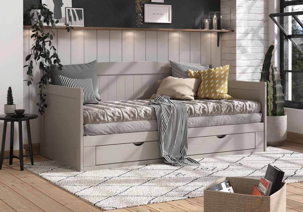 AUSZIEHBETT 200/100-236 cm Taupe  - Taupe/Naturfarben, Modern, Holz/Holzwerkstoff (200/100-236cm) - MID.YOU