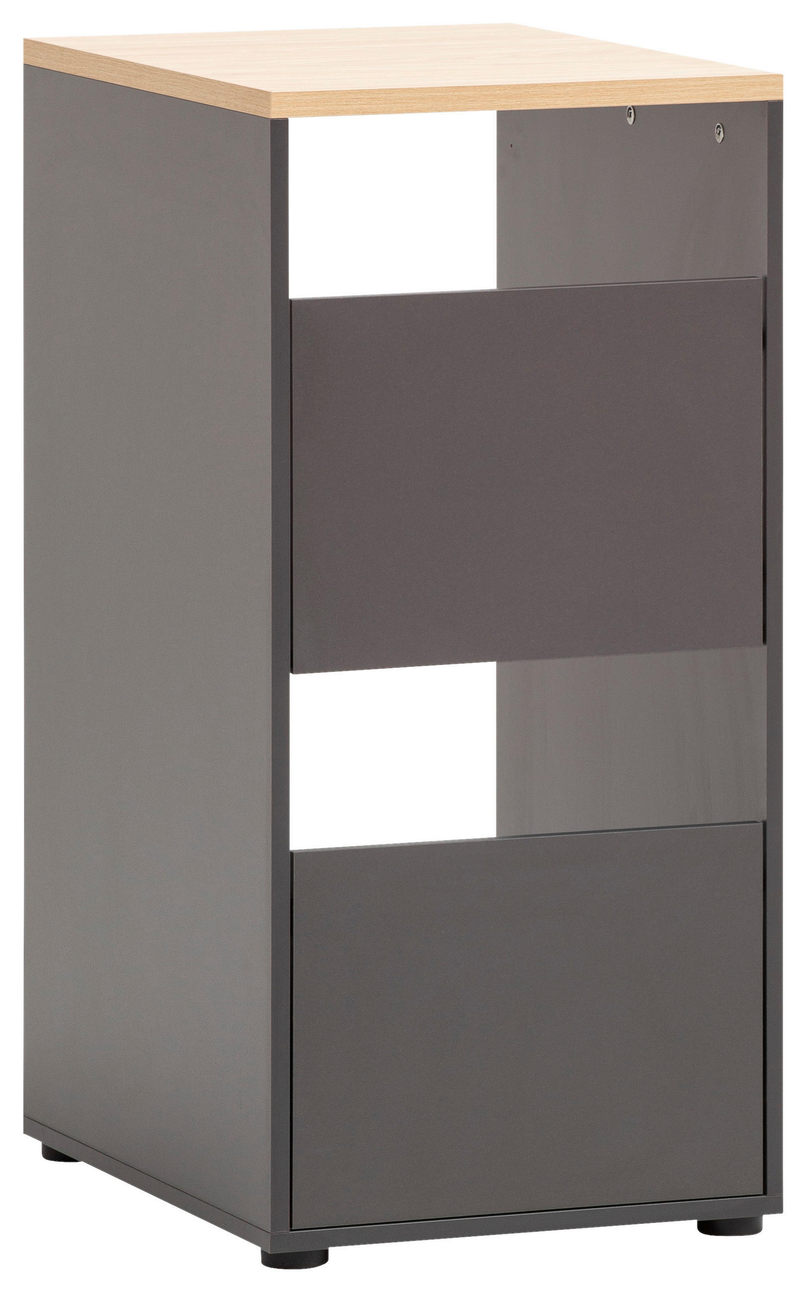 MEHRZWECKSCHRANK 45,1/95,8/60 cm  in Anthrazit, Eichefarben  - Eichefarben/Anthrazit, MODERN, Holzwerkstoff/Kunststoff (45,1/95,8/60cm) - MID.YOU