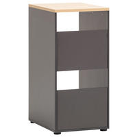 MEHRZWECKSCHRANK 45,1/95,8/60 cm  in Anthrazit, Eichefarben  - Eichefarben/Anthrazit, MODERN, Holzwerkstoff/Kunststoff (45,1/95,8/60cm) - MID.YOU