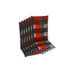 SESSELAUFLAGENSET Karo  - Dunkelgrau/Rot, Basics, Textil (50/7/120cm)
