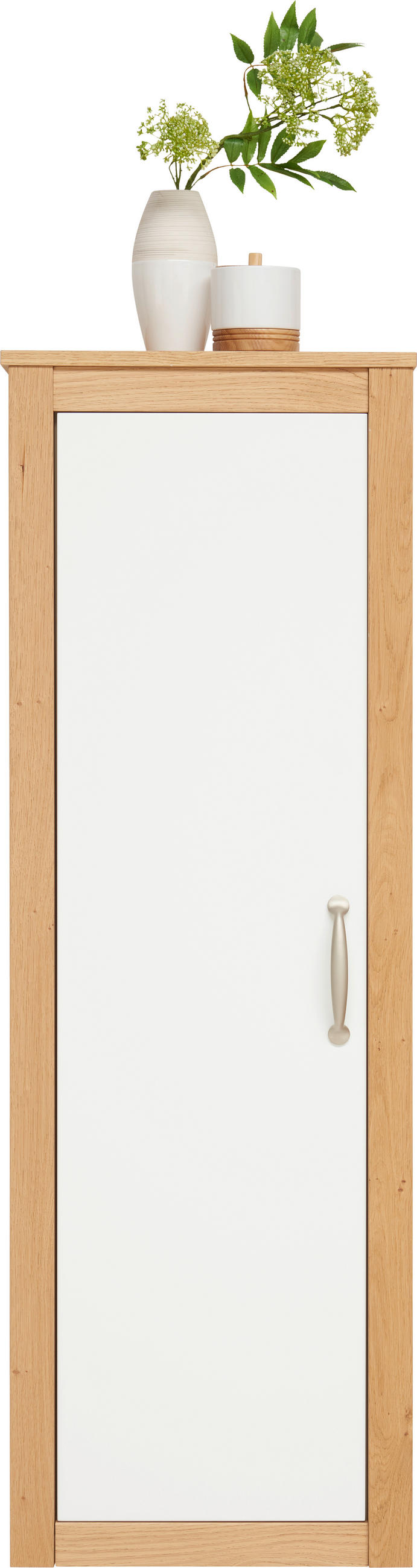 MIDISCHRANK 45/135/37,5 cm  - Eichefarben/Weiß, MODERN, Glas/Holz (45/135/37,5cm) - Landscape