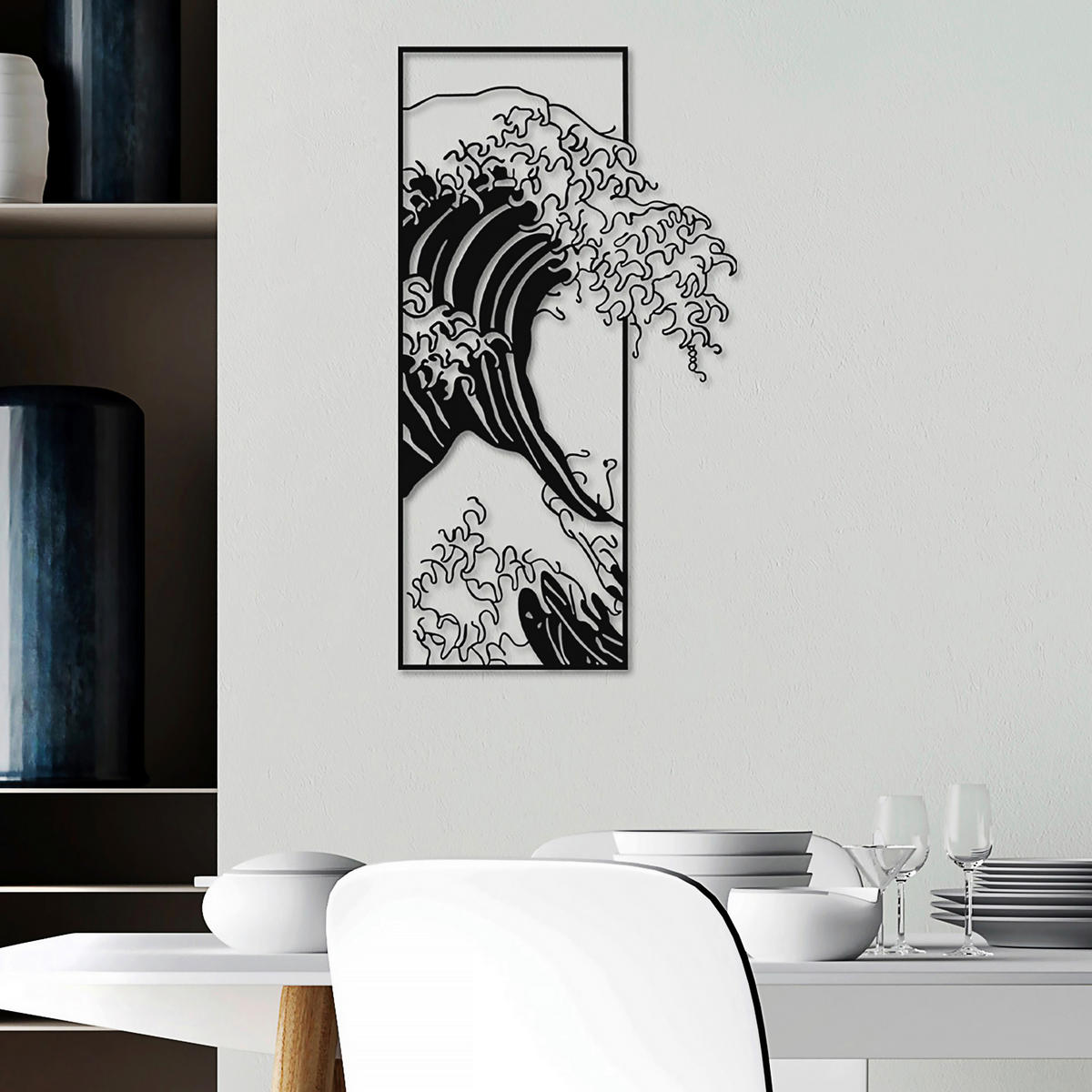 METALLBILD  - Schwarz, Basics, Metall (34/62cm)