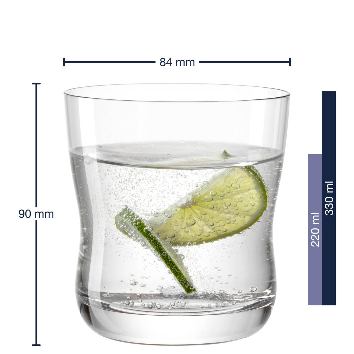 GLÄSERSET Vita 6-teilig  - Transparent, LIFESTYLE, Glas (8,4/9/8,4cm) - Leonardo