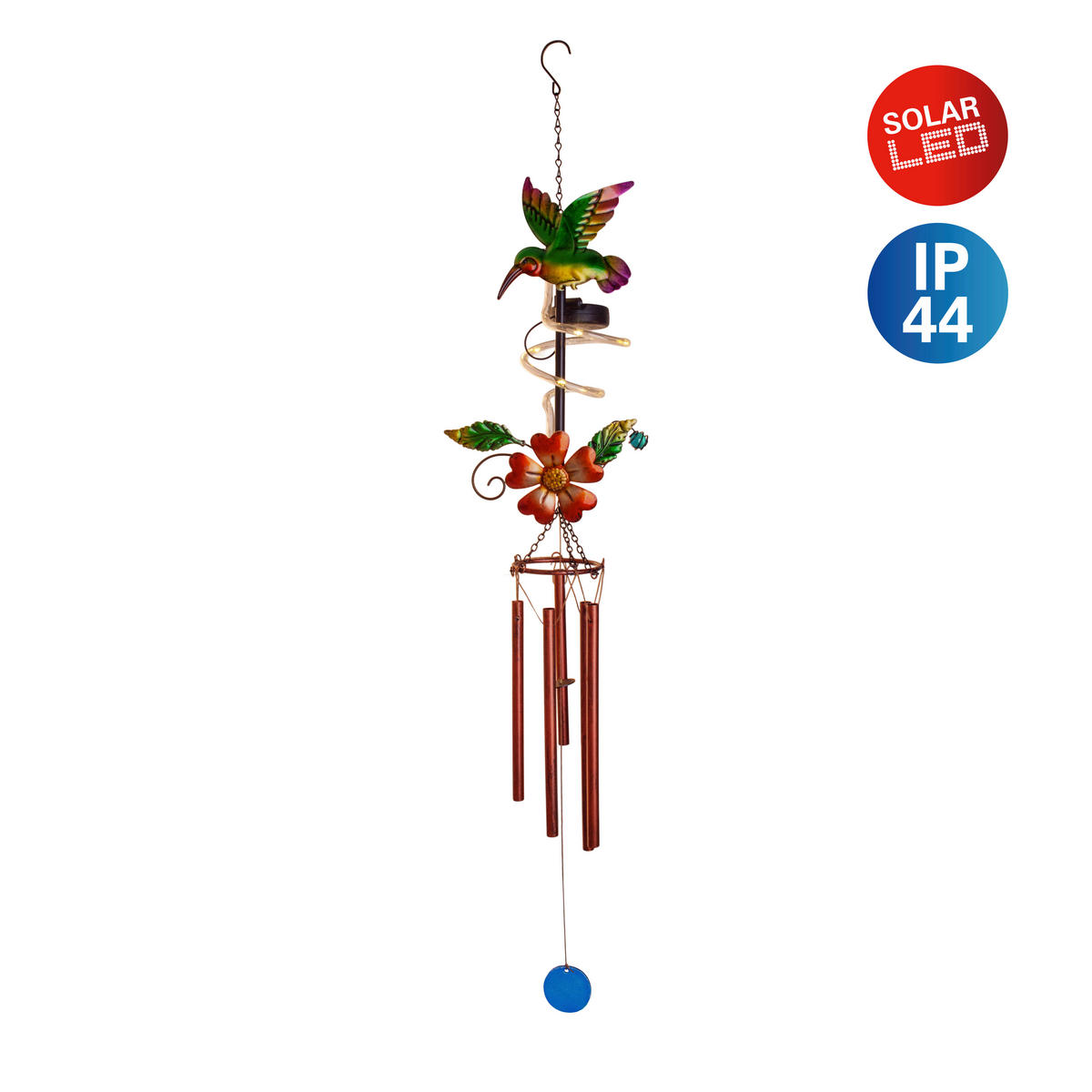 SOLARLEUCHTE Colibri 17/10,8/98 cm   - Multicolor, Basics, Kunststoff (17/10,8/98cm) - Näve