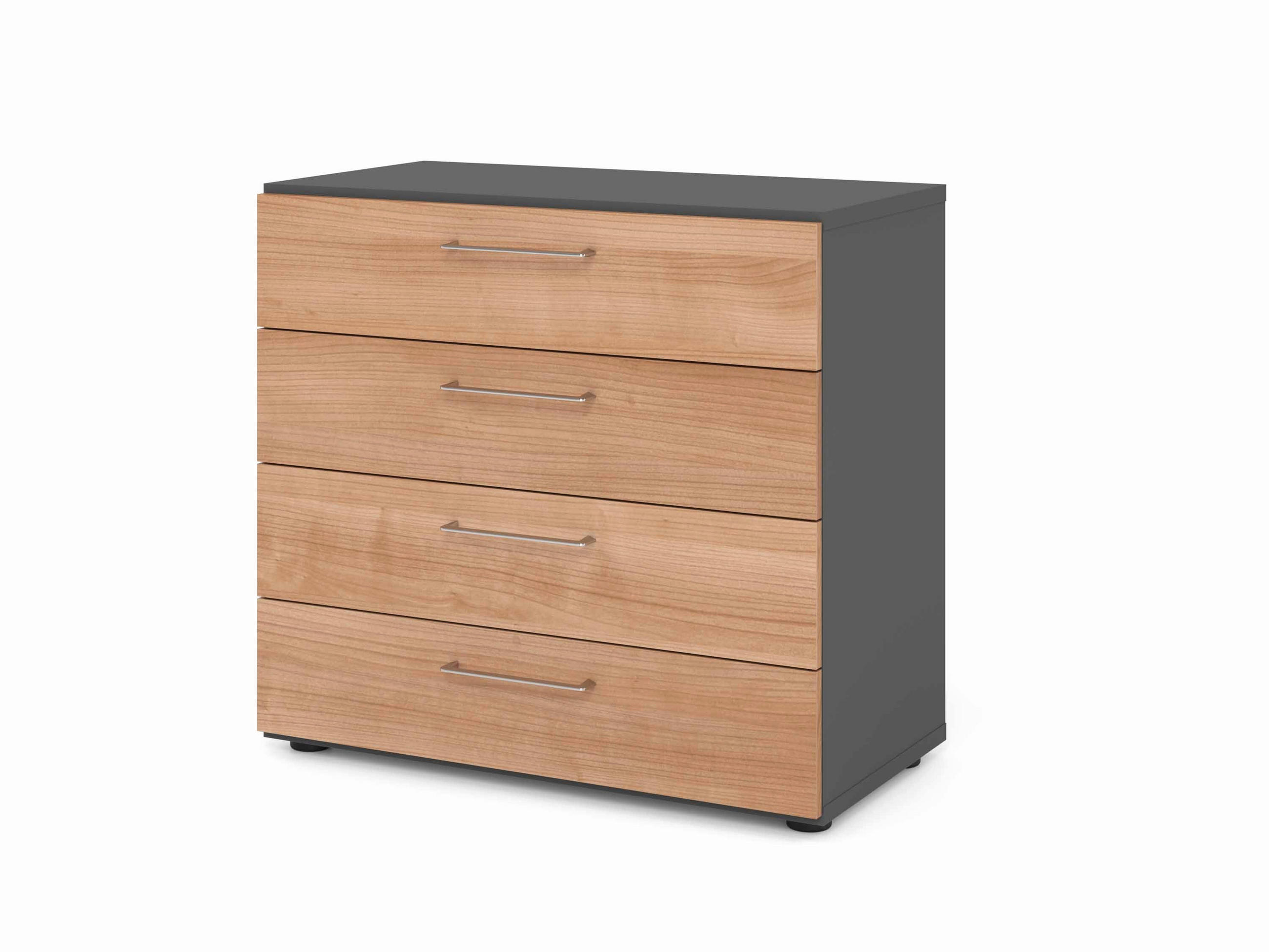 AKTENSCHRANK Graphitfarben, Nussbaumfarben  - Nussbaumfarben/Graphitfarben, Basics, Holzwerkstoff (80/74,8/41,7cm) - Venda