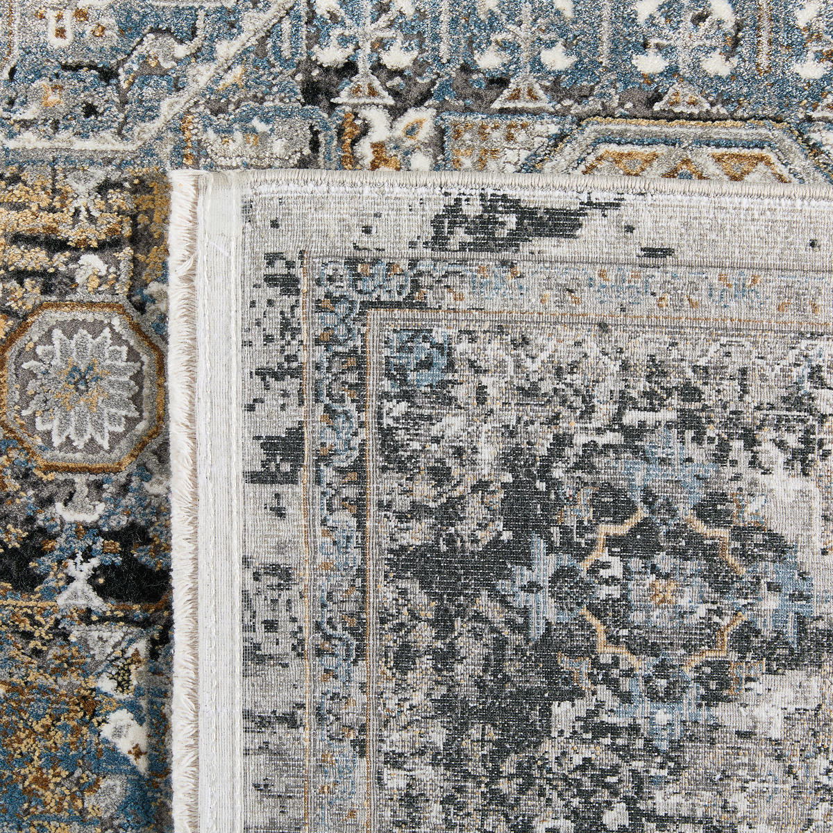 VINTAGE-TEPPICH 240/340 cm Blau, Grau rechteckig  - Blau/Grau, Design, Textil (240/340cm) - Dieter Knoll