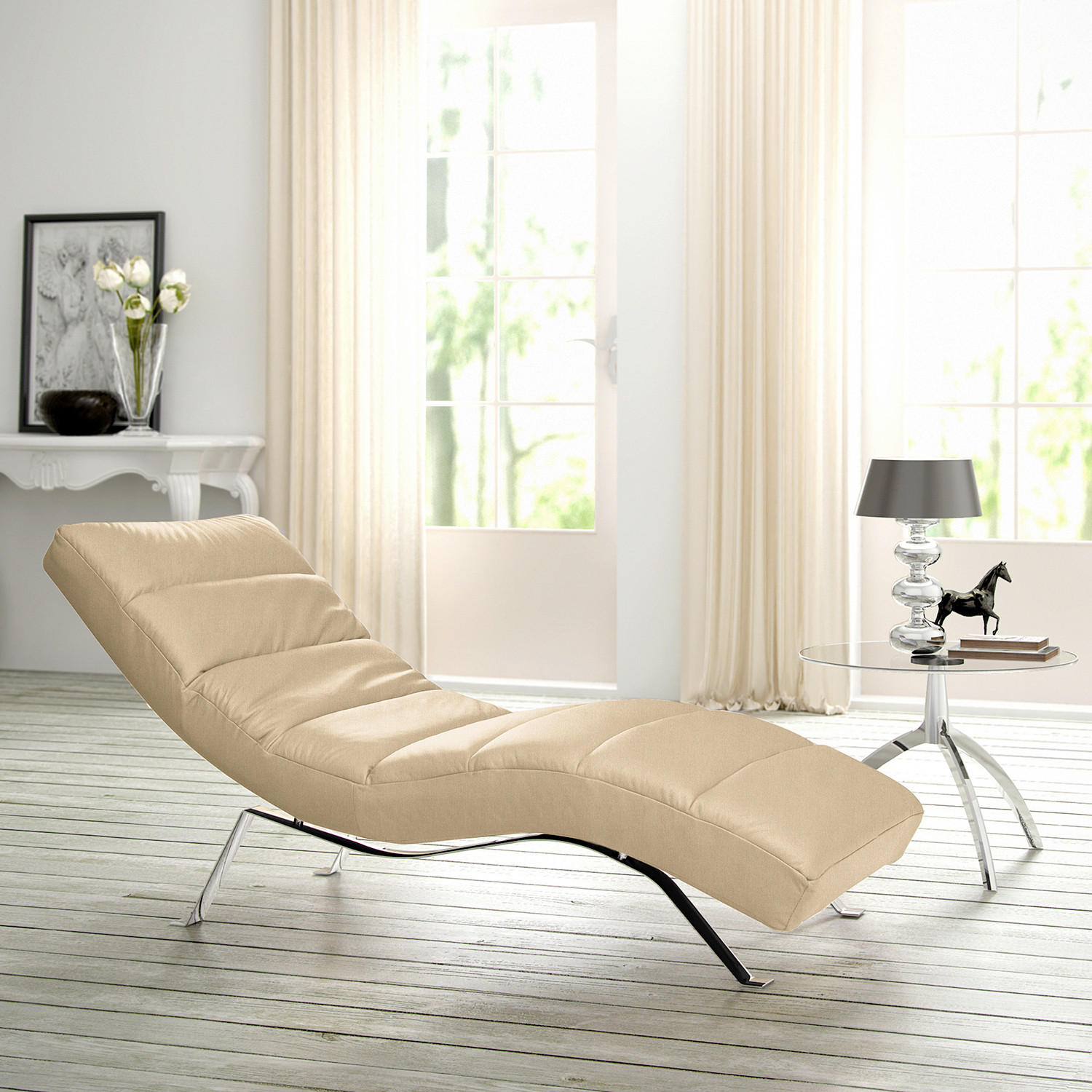 Livetastic Relaxliege Beige 65x65-95x171 cm
