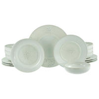 TAFELSERVICE Creme, Weiß Unico Toscania 16-teilig  - Creme/Weiß, Basics, Keramik - Creatable
